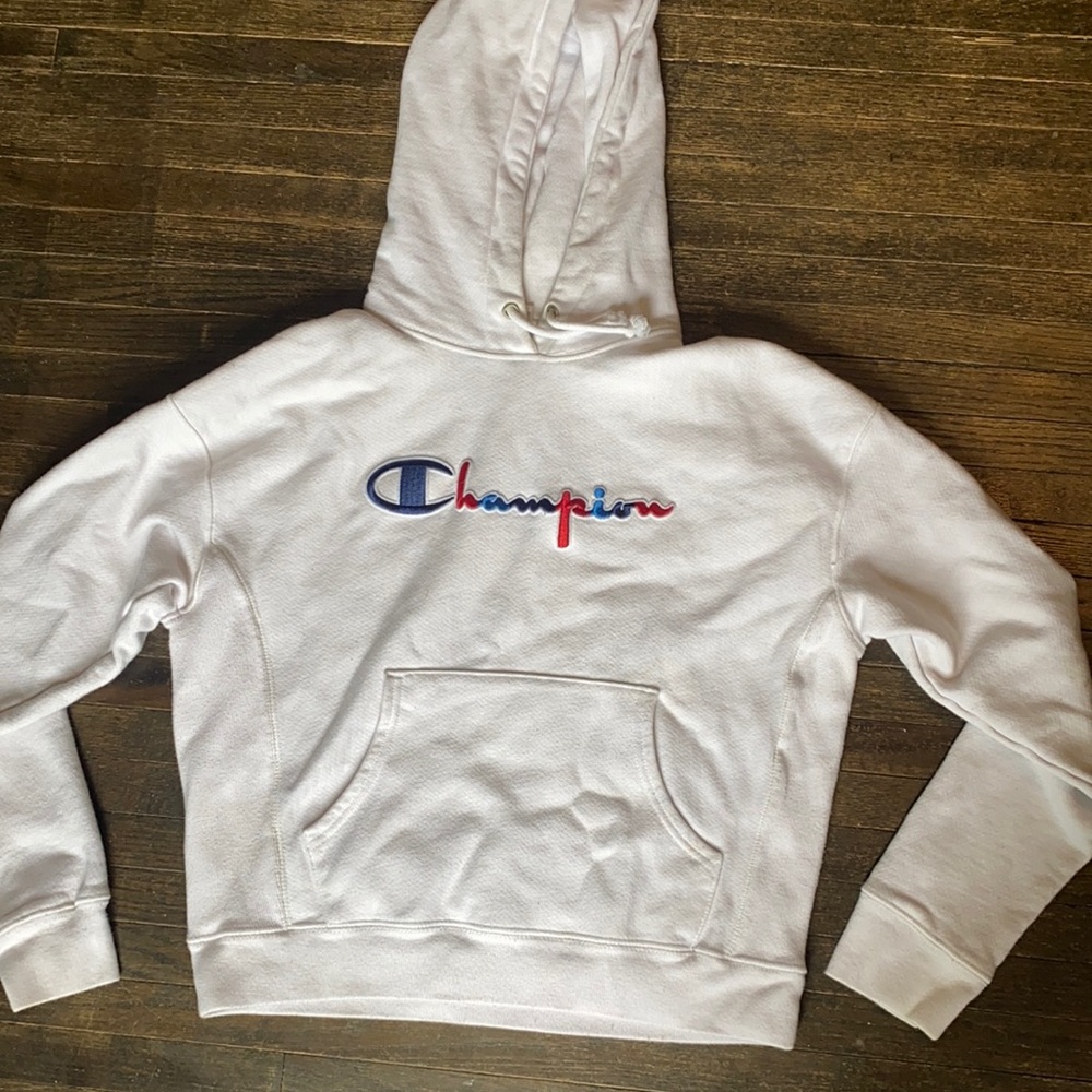White champion hoodie